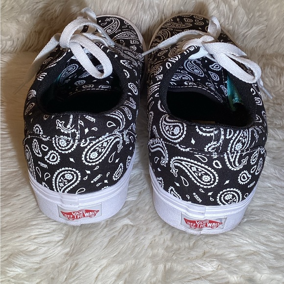 Vans Era Comfycush paisley black/white sneakers men’s 7.5/womens 9 - Picture 5 of 6